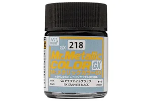 Mr Hobby GX Metallic Graphite Black Acrylic Paint 18ml image 87995