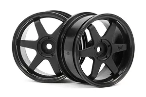 HPI 1.9" (3mm Off-Set) TE37 Black Rims 2Pcs image 8815