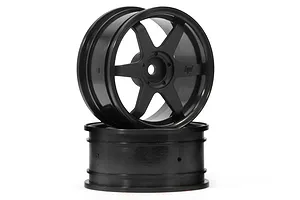 HPI 1.9" (3mm Off-Set) TE37 Black Rims 2Pcs image 8817