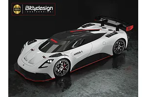 Bittydesign 1/7 ARES-1 Unpainted Body Shell w/ Decals - Clear image 88209