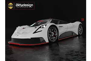 Bittydesign 1/7 ARES-1 Unpainted Body Shell w/ Decals - Clear image 88212