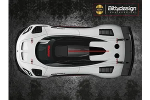 Bittydesign 1/7 ARES-1 Unpainted Body Shell w/ Decals - Clear image 88213