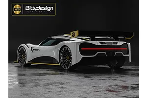 Bittydesign 1/10 ARES-1 Unpainted Body Shell w/ Decals - Clear image 88225