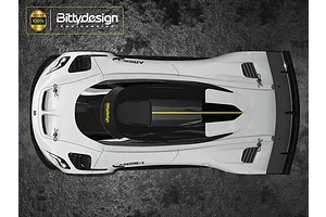 Bittydesign 1/10 ARES-1 Unpainted Body Shell w/ Decals - Clear image 88227