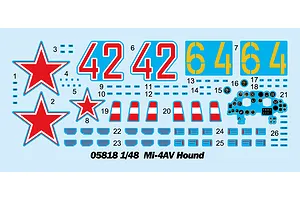 Trumpeter 1/48 Mi-4AV Hound Transport Helicopter Scaled Plastic Model Kit image 88355