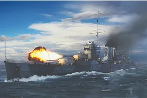 Trumpeter 1/700 HMS York Heavy Cruiser Scaled Plastic Model Kit image 88366