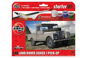 Airfix 1/43 Land Rover Series 1 Scaled Plastic Model Starter Kit image 88598