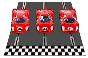 Scalextric 1/32 1967 Daytona 24 Slot Cars Triple Pack image 88617