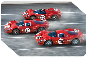 Scalextric 1/32 1967 Daytona 24 Slot Cars Triple Pack image 88620
