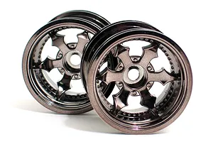 HPI 2.2" Firestorm Spike Truck Black Chrome Rims 2Pcs image 8864