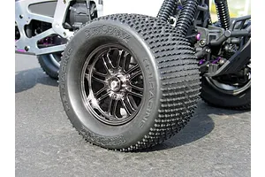 HPI 3.3" Savage 8 Spoke Black Chrome Rims 2Pcs image 8878