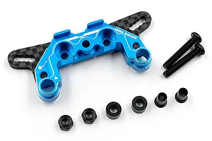 Yeah Racing Blue Aluminium &amp; Carbon Fibre Front/Rear Shock Mount