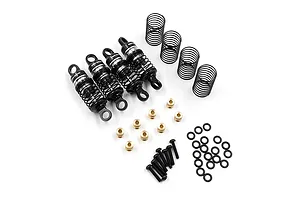 Yeah Racing Black Aluminium Complete Shock Set 4Pcs