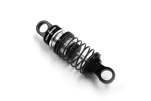 A single black and silver aluminium RC shock absorber by Yeah Racing on a white background.