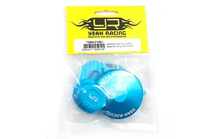 Yeah Racing blue aluminium gear cover and motor mount for Tamiya BBX in original retail packaging.