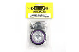 Yeah Racing Purple Aluminium Type B Transmitter Steering Wheel Set image 88858