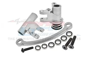 GPM Silver 7075 Aluminium Steering Bellcrank Set w/ Servo Saver image 89253