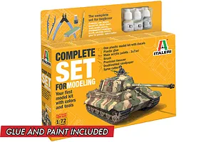 Italeri 1/72 King Tiger Tank Complete Plastic Model Kit image 89317