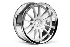 HPI 1.9" (3mm Off-Set) Work XSA 02C Chrome/White Rims 2Pcs image 8936