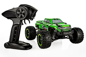 BlackZon Slyder MT Turbo RC Monster Truck Electric Brushless 4WD 1/16 Scale RTR - Green image 89364