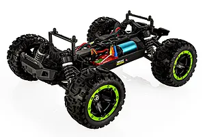 BlackZon Slyder MT Turbo RC Monster Truck Electric Brushless 4WD 1/16 Scale RTR - Green image 89365