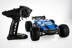 BlackZon Slyder ST Turbo RC Stadium Truck Electric Brushless 4WD 1/16 Scale RTR - Blue image 89377