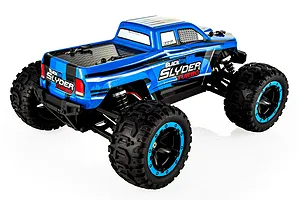 BlackZon Slyder MT Turbo RC Monster Truck Electric Brushless 4WD 1/16 Scale RTR - Blue image 89390