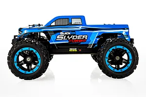 BlackZon Slyder MT Turbo RC Monster Truck Electric Brushless 4WD 1/16 Scale RTR - Blue image 89391