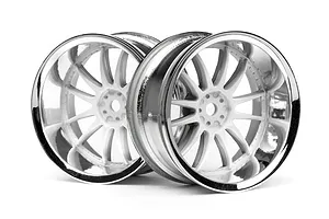 HPI 1.9" (9mm Off-Set) Work XSA 02C Chrome/White Rims 2Pcs image 8943