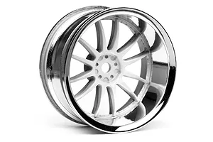 HPI 1.9" (9mm Off-Set) Work XSA 02C Chrome/White Rims 2Pcs image 8944