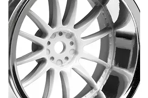 HPI 1.9" (9mm Off-Set) Work XSA 02C Chrome/White Rims 2Pcs image 8945