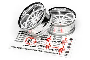 HPI 1.9" (9mm Off-Set) Work XSA 02C Chrome/White Rims 2Pcs image 8946