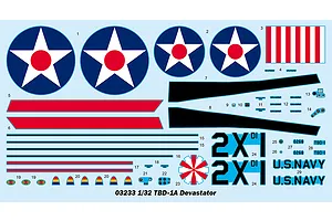 Trumpeter 1/32 U.S. TBD-1A "Rabaged" Devastator Torpedo Attack Aircraft Model Kit image 89481