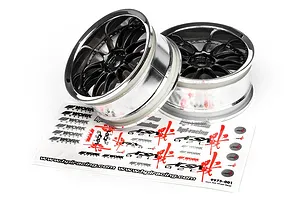 HPI 1.9" (3mm Off-Set) Work XSA 02C Chrome/Black Rims 2Pcs image 8950
