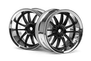 HPI 1.9" (6mm Off-Set) Work XSA 02C Chrome/Black Rims 2Pcs image 8951