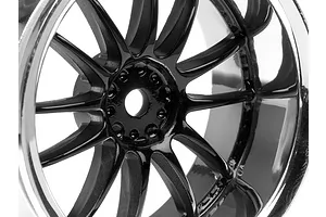 HPI 1.9" (6mm Off-Set) Work XSA 02C Chrome/Black Rims 2Pcs image 8953