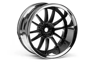 HPI 1.9" (9mm Off-Set) Work XSA 02C Chrome/Black Rims 2Pcs image 8956