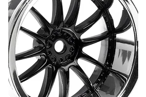 HPI 1.9" (9mm Off-Set) Work XSA 02C Chrome/Black Rims 2Pcs image 8957