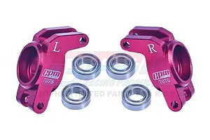 GPM Red Aluminium Rear Hubs 2Pcs w/ Larger Bearings image 89654
