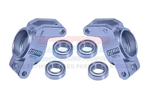 GPM Silver Aluminium Rear Hubs 2Pcs w/ Larger Bearings image 89655
