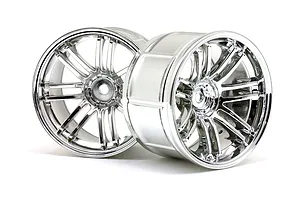 HPI 2.1" (9mm Off-Set) LP35 Rays Volk Racing RE30 Chrome Rims 2Pcs image 8990