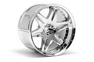 HPI 2.1" (6mm Off-Set) LP29 Work Model LS406 Chrome Rims 2Pcs image 8994