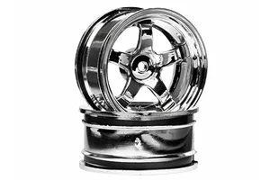 HPI 1.9" (6mm Off-Set) Work Meister S1 Chrome Rims 2Pcs image 9010