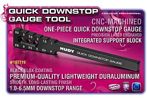 Hudy Black Aluminium 1.0mm - 6.5mm Quick Downstop Gauge Tool 1Pc image 90123