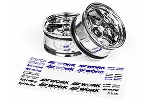 HPI 1.9" (9mm Off-Set) Work Meister S1 Chrome Rims 2Pcs image 9016