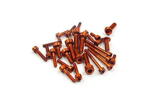 Yeah Racing Futaba 10PX Orange Aluminium Complete Screw Set image 90247