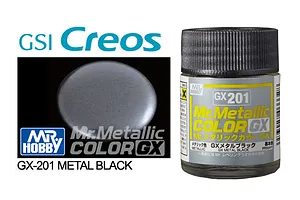 Mr Hobby Metal Black Metallic Paint 18ml image 90385
