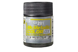 Mr Hobby Metal Black Metallic Paint 18ml image 90386