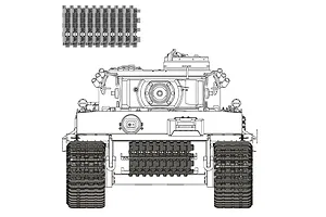 Ryefield 1/35 Tiger 1 Early Production Workable Track Links Set image 90404