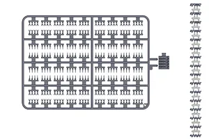 Ryefield 1/35 Tiger 1 Early Production Workable Track Links Set image 90405